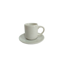 Xícara Café C/Pires 75Ml Porcelana Branca Xícara Café C/Pires 75Ml Porcelana Branca